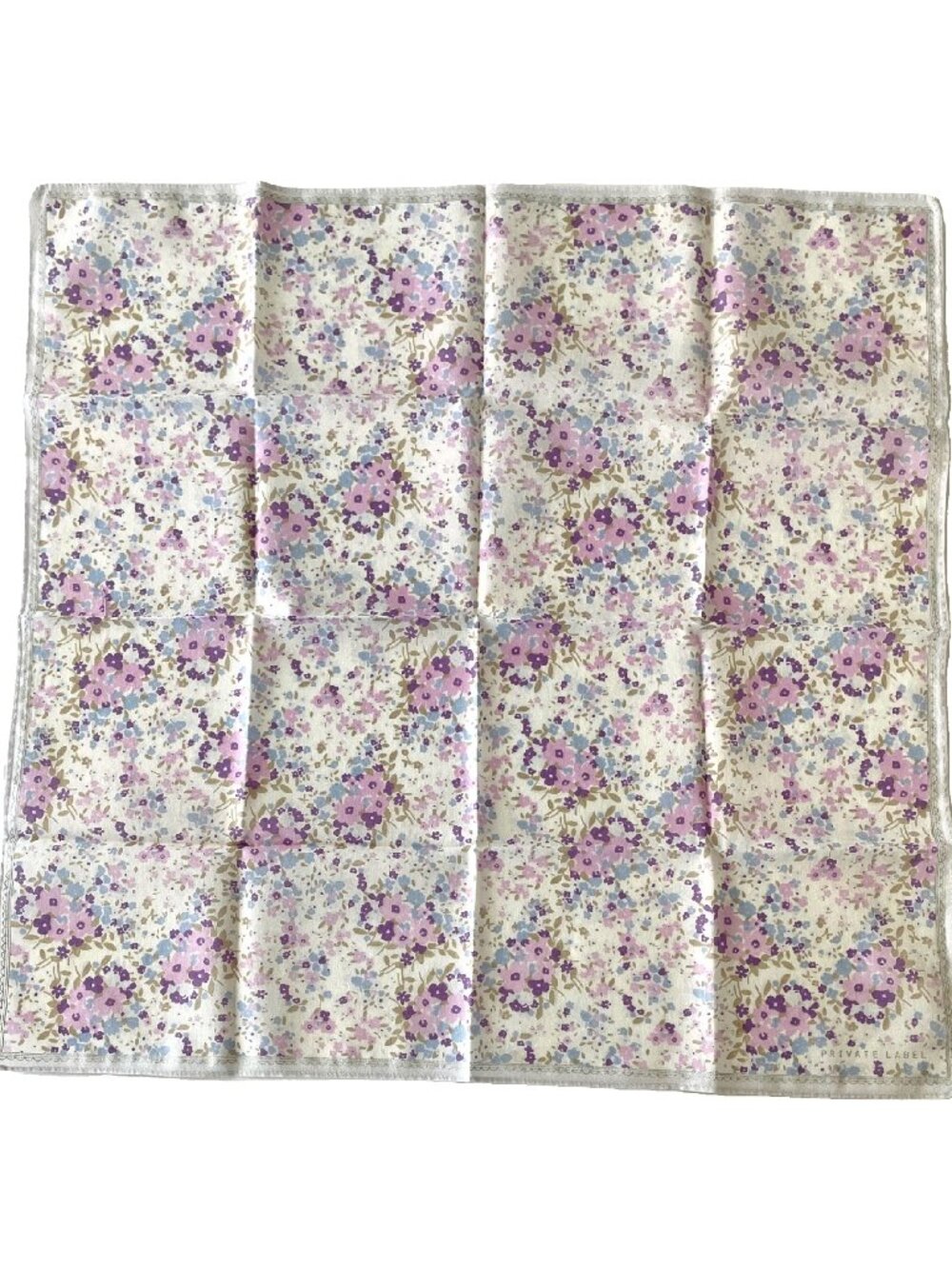 Vintage Floral Cotton Scarf Private Label - Picture 3 of 10